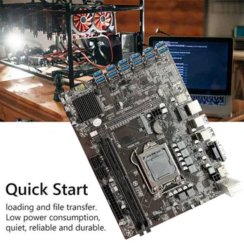 B250C ETH Miner Plokštė+Pertvara+SATA Kabelis+Switch Kabelis 12 PCIE Su USB3.0 Grafika Kortelės Lizdas LGA1151 Už BTC Kasyba