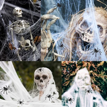 5/7M Didžiulis Voras Interneto Halloween Party 30/90cm Juoda Baisu Giant Spider Namo Atostogų Lauko Apdailos Haunted House Rekvizitai