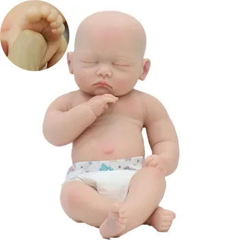 Naujos 18 colių berniukas mergaitė dažytos atgimimo lėlės rinkinys silikono kietas 3D odos lėlės rinkinys, gimtadienio dovana