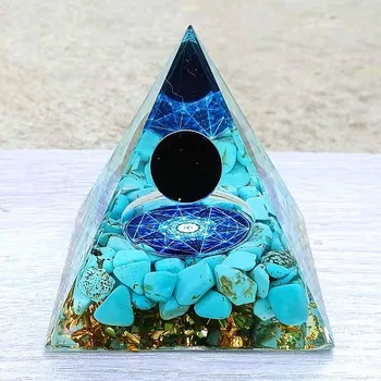 Natūralus Akmuo Mėlynas Turkis Orgone Energijos Generatorius Orgone Piramidės Gydymo Reiki Chakra Generatorius Meditacija Dropshipping