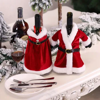 Chirstmas Vyno Butelio Laikiklį Vakarienės Stalo, Mielas Šampano Butelį Dangteliu Kalėdų Ornamentu Namų Puošybai Naujųjų Metų Dovana Partijos Naudai