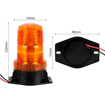 12V Mirksi Automobilių Įspėjimo Švyturys Strobe Šviesos diodų (LED) Avarinės Lempos Sukasi šakinis Krautuvas Reikmenys Valtis Priekaba Universalas 4x4