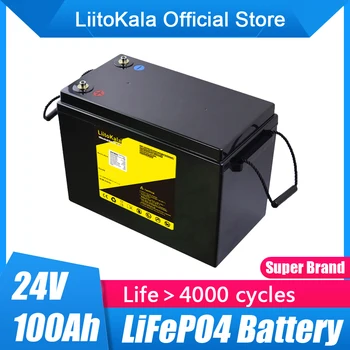 LiitoKala 24V 100Ah LiFePO4 Baterijos Saulės Golf Automobilių Keltuvo vandeniui baterija skirta keitiklis,saulės sistema,valčių variklių